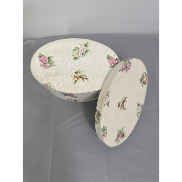 Decorative Floral Oval Jewelry Storage Trinket Vanity Box Storage Container - Picture 8 of 9